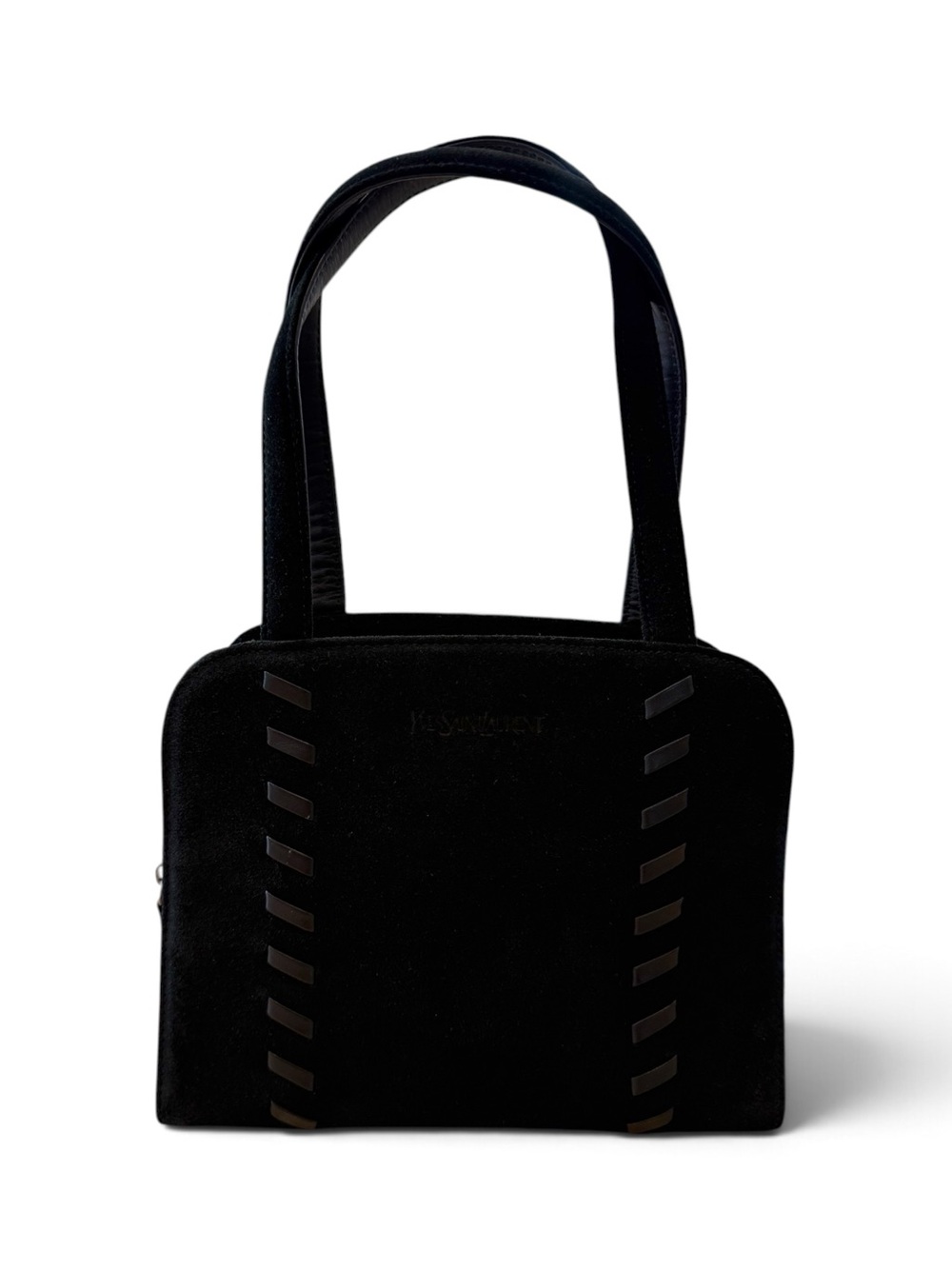 YSL Black Suede Handbag - Women's Everyday Bag